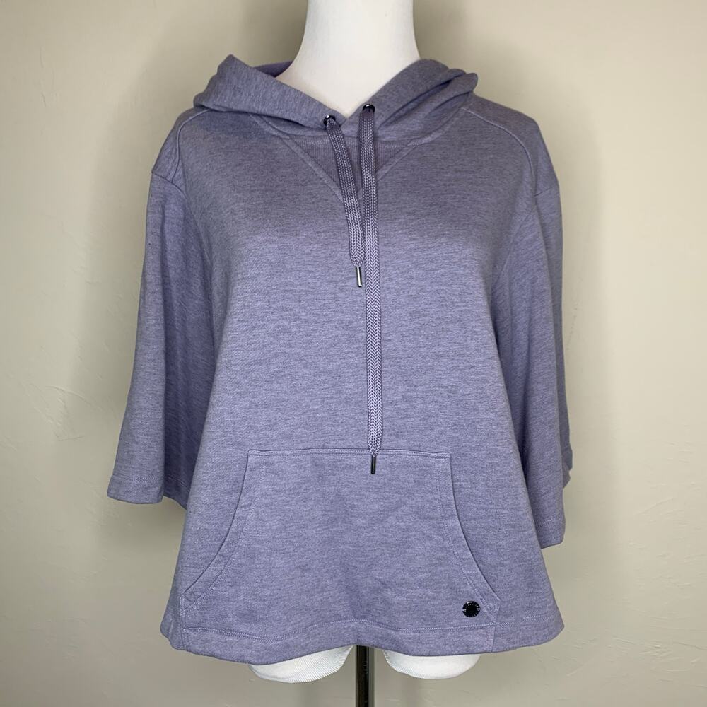 Ideology Grey Short Sleeve Oversized Hoodie Sz Small